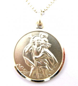 Saint Christopher medaljong i sølv (M)