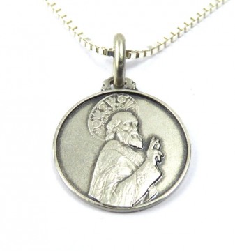 Sølv medaljong med St Nikolaus for barn  (S)