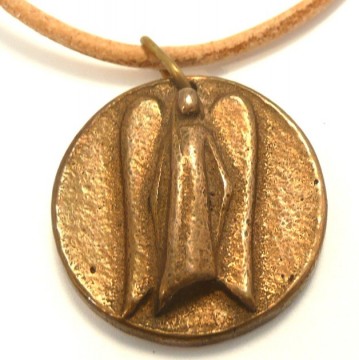 Engel medaljong i bronse