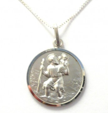 Saint Christopher medaljong i silver